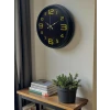 Zentime Prime Black 40 cm Metal Modern Tasarım Duvar Saati