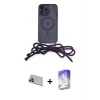 ieg™ iPhone 13 Pro Max Kılıf Eksen Özel Seri - Siyah Bilvis 5in1 3D Magic Cam Ekran Koruyucu + Rainbow Kamera Lens Koruma Cam - MR