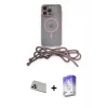 ieg™ iPhone 13 Pro Max Kılıf Eksen Özel Seri - Siyah Bilvis 5in1 3D Magic Cam Ekran Koruyucu + Rainbow Kamera Lens Koruma Cam - MR