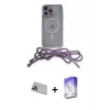 ieg™ iPhone 13 Pro Max Kılıf Eksen Özel Seri - Siyah Bilvis 5in1 3D Magic Cam Ekran Koruyucu + Rainbow Kamera Lens Koruma Cam - MR