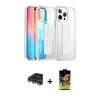ieg™ iPhone 14 Pro Max Kılıf Nova Işık Koleksiyonu - Siyah Buffer Cam Ekran Koruyucu + Raze Metal Kamera Lens - GS
