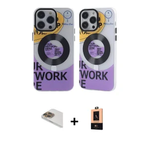 ieg™ iPhone 13 Pro Max Kılıf Nova Doku Koleksiyonu - Şeffaf Maxco Cam Ekran Koruyucu + Pers Alüminyum Kamera Lens - GD