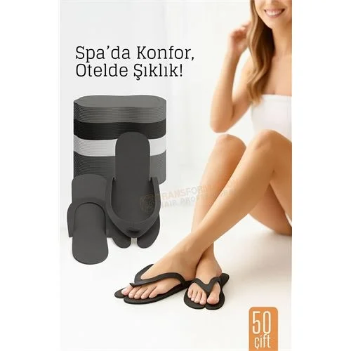 Tek Kullanımlık Spa Otel Pedikür Terliği 50 Çift 2 Mm Kalınlık