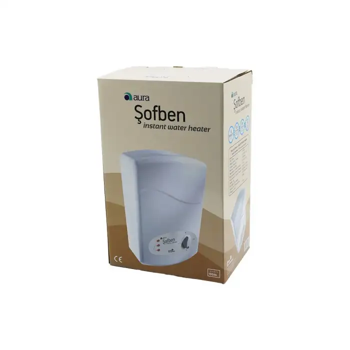 Aura Model-105-a6 Elektrikli Banyo Şofben 7350w  Çift Termostatlı  3 Kademeli  Tüp Rezistanslı  5 Emniyetli