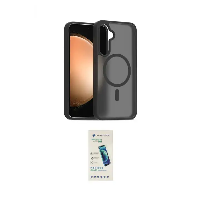 ieg™ Galaxy S23 FE Kılıf Siluet Minimal Prime - Şeffaf Pasifik Cam Ekran Koruyucu