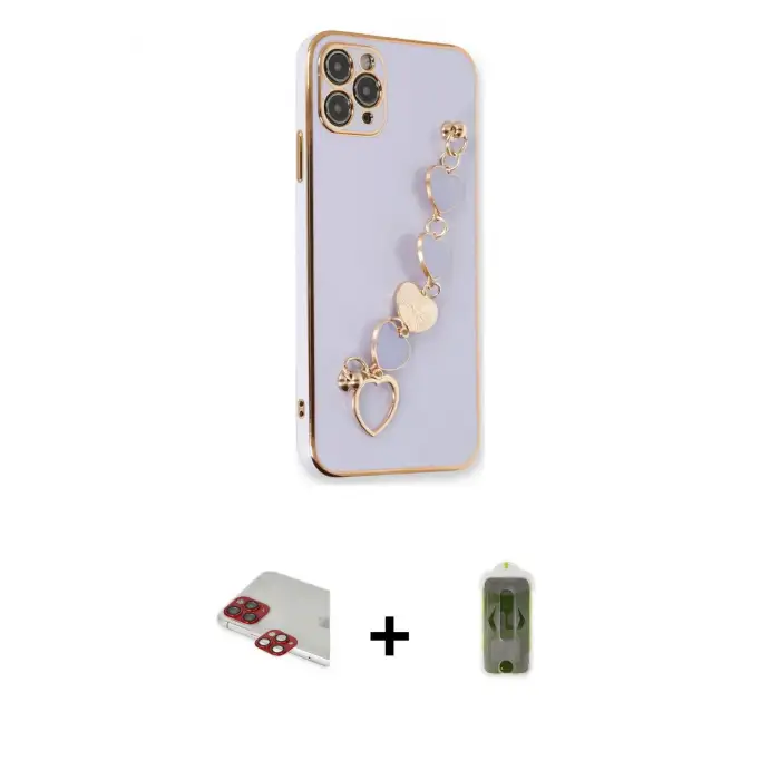 ieg™ iPhone 11 Pro Max Kılıf Nova Işık Prime - Siyah Joko Magic 5D Hayalet Cam + Pers Alüminyum Kamera Lens - KI