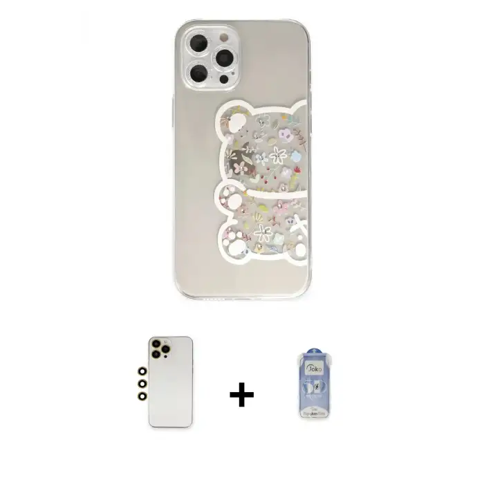 ieg™ iPhone 12 Pro Max Kılıf Eksen Asil Prime - Siyah Joko Magic 5D Cam + Shine Kamera Lens - GD