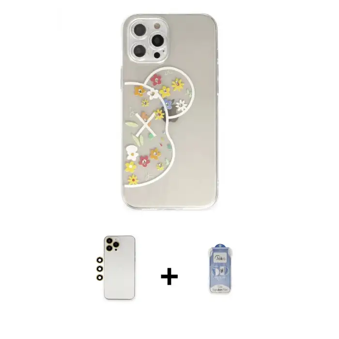 ieg™ iPhone 12 Pro Max Kılıf Eksen Asil Prime - Siyah Joko Magic 5D Cam + Shine Kamera Lens - GD