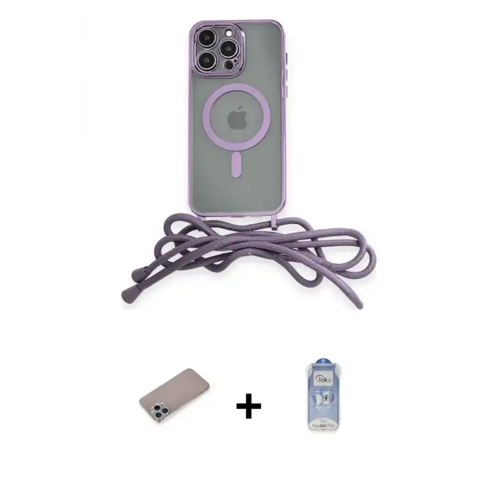 ieg™ iPhone 12 Pro Max Kılıf Eksen Özel Seri - Siyah Joko Magic 5D Cam + Shine Kamera Lens Koruma Cam - SABE