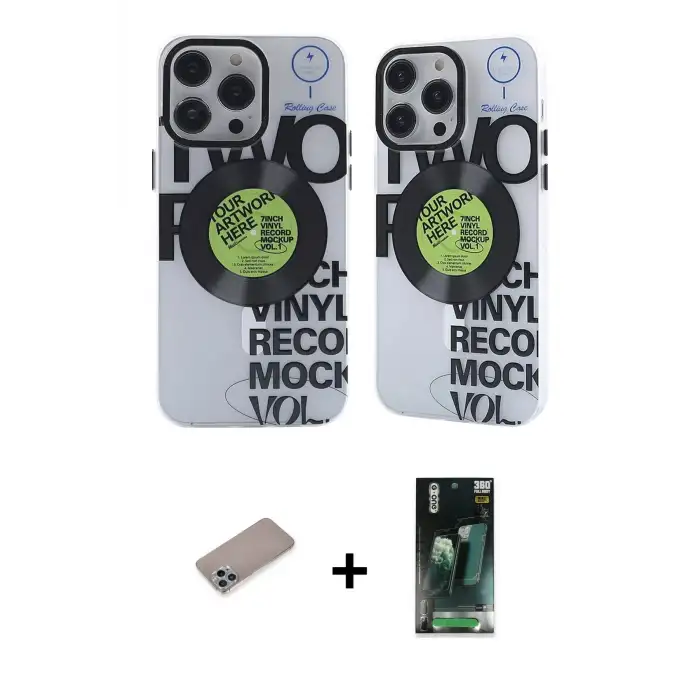 ieg™ iPhone 12 Pro Max Kılıf Nova Doku Koleksiyonu - Siyah 360 Mat Full Body Arka Koruyucu + Shine Kamera Lens Koruma Cam - SABE