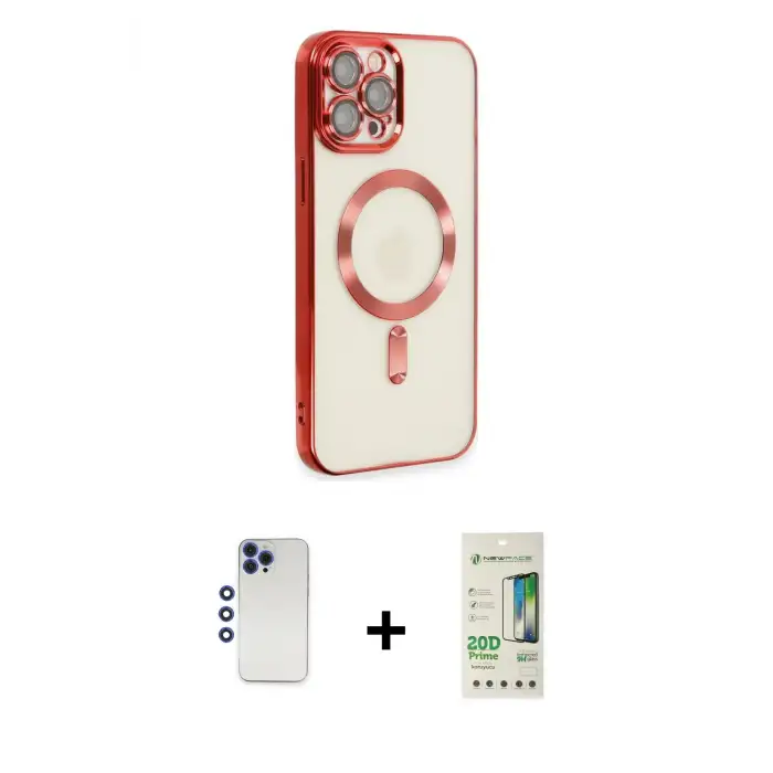 ieg™ iPhone 12 Pro Max Kılıf Nova Işık Özel Seri - Siyah 20D Premium Cam Ekran Koruyucu + Shine Kamera Lens - LT