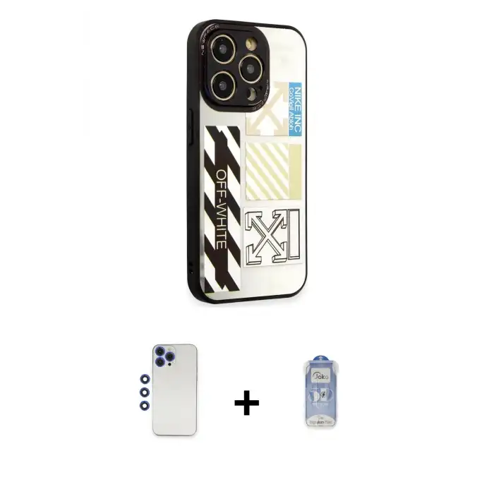 ieg™ iPhone 12 Pro Max Kılıf Odak Klasik Serisi - Siyah Joko Magic 5D Cam + Shine Kamera Lens - LT