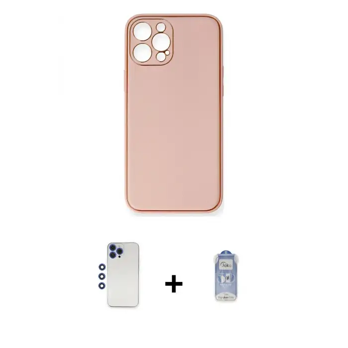 ieg™ iPhone 12 Pro Max Kılıf Yadigar Klasik - Siyah Joko Magic 5D Cam + Shine Kamera Lens - LT