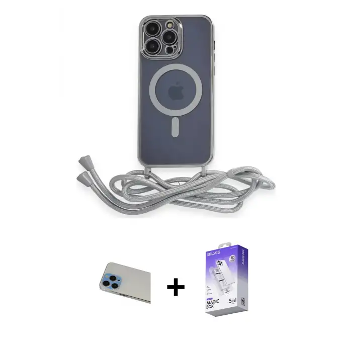 ieg™ iPhone 13 Pro Max Kılıf Eksen Özel Seri - Siyah Bilvis 5in1 3D Magic Cam Ekran Koruyucu + Rainbow Kamera Lens Koruma Cam - MI