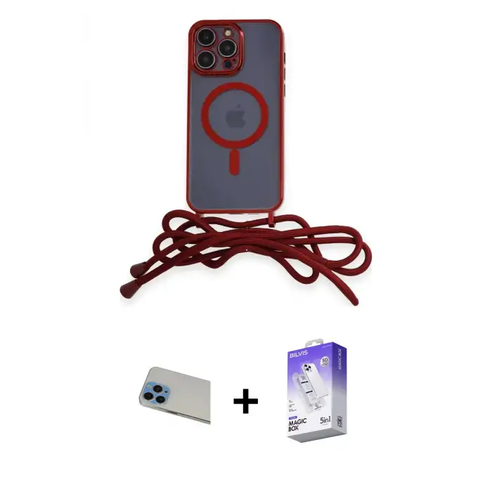 ieg™ iPhone 13 Pro Max Kılıf Eksen Özel Seri - Siyah Bilvis 5in1 3D Magic Cam Ekran Koruyucu + Rainbow Kamera Lens Koruma Cam - MI