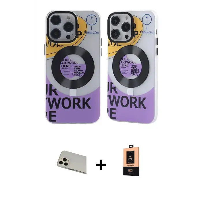 ieg™ iPhone 13 Pro Max Kılıf Nova Doku Koleksiyonu - Şeffaf Maxco Cam Ekran Koruyucu + Rainbow Kamera Lens Koruma Cam - REGD