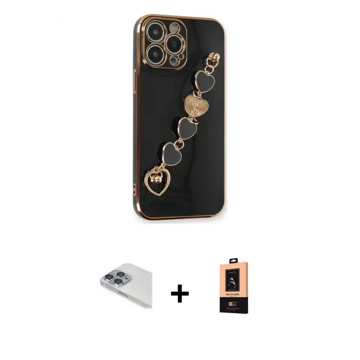 ieg™ iPhone 13 Pro Max Kılıf Nova Işık Prime - Şeffaf Maxco Cam Ekran Koruyucu + Pers Alüminyum Kamera Lens - SABE