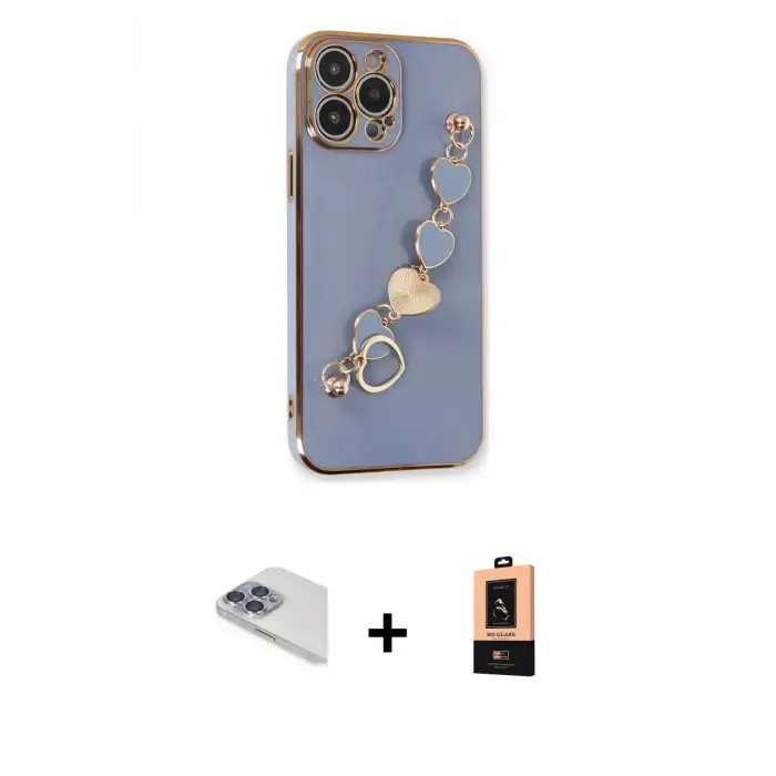 ieg™ iPhone 13 Pro Max Kılıf Nova Işık Prime - Şeffaf Maxco Cam Ekran Koruyucu + Pers Alüminyum Kamera Lens - SABE
