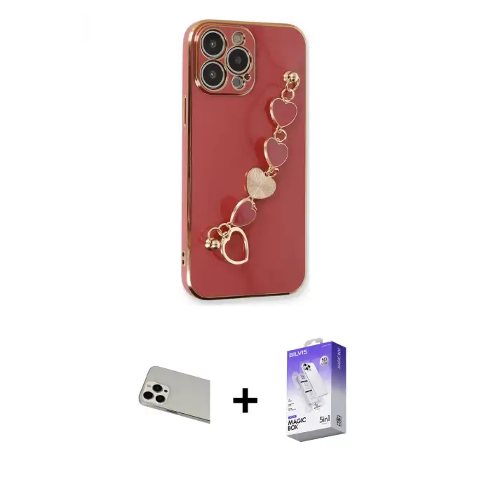 ieg™ iPhone 13 Pro Max Kılıf Nova Işık Prime - Siyah Bilvis 5in1 3D Magic Cam Ekran Koruyucu + Rainbow Kamera Lens Koruma Cam - BZ