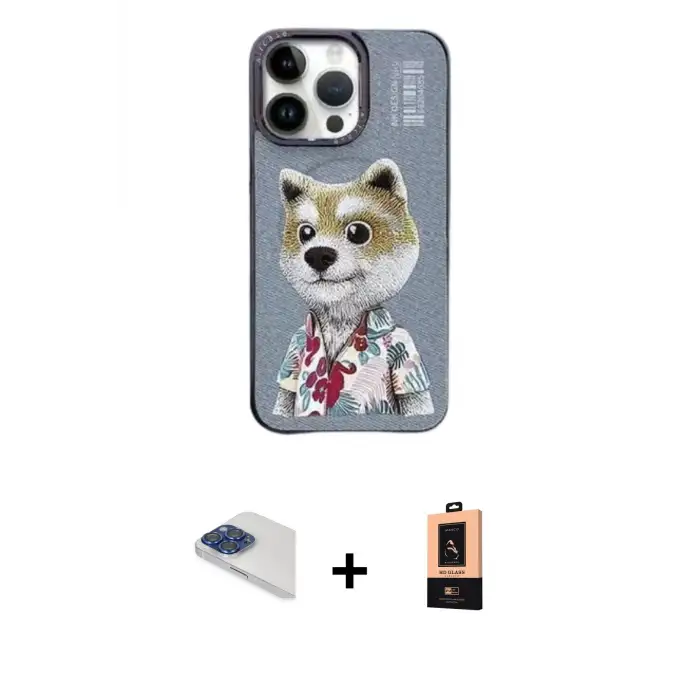 ieg™ iPhone 13 Pro Max Kılıf Siluet Modern Özel Seri - Şeffaf Maxco Cam Ekran Koruyucu + Pers Alüminyum Kamera Lens - LT