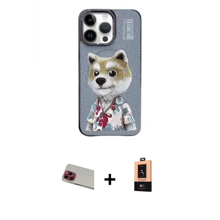 ieg™ iPhone 13 Pro Max Kılıf Siluet Modern Özel Seri - Şeffaf Maxco Cam Ekran Koruyucu + Rainbow Kamera Lens Koruma Cam - KI