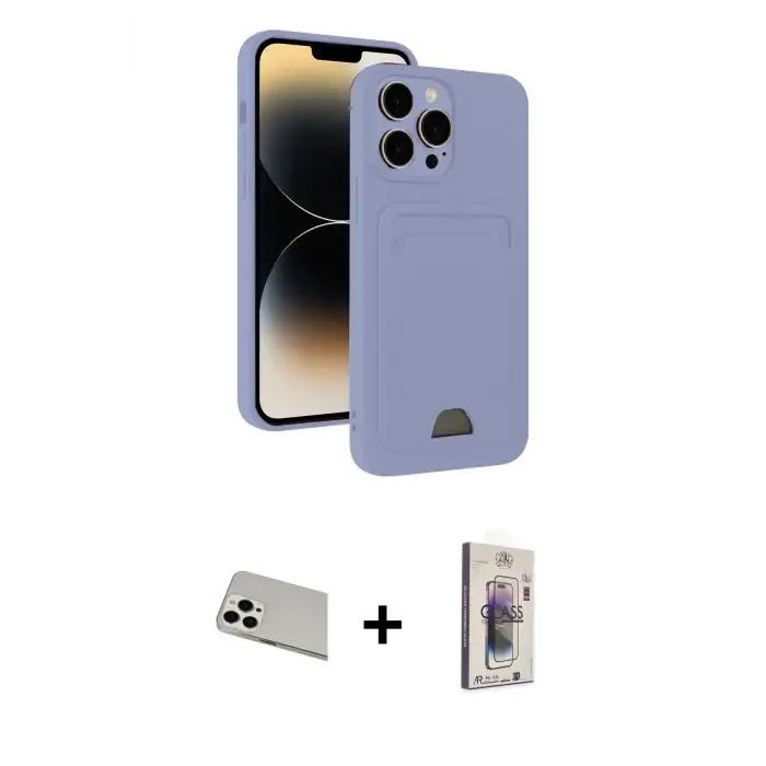 ieg™ iPhone 13 Pro Max Kılıf Vadi Çizgi Prime - Siyah Bilvis 3D Cam Ekran Koruyucu + Rainbow Kamera Lens Koruma Cam - BZ