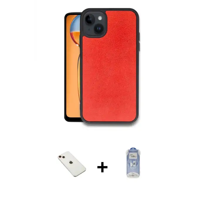 ieg™ iPhone 14 Kılıf Kıvılcım Işık Serisi - Siyah Joko Magic 5D Cam + Diamond Kamera Lens - KI