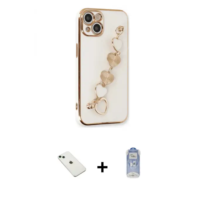 ieg™ iPhone 14 Kılıf Nova Işık Prime - Siyah Joko Magic 5D Cam + Diamond Kamera Lens - YL