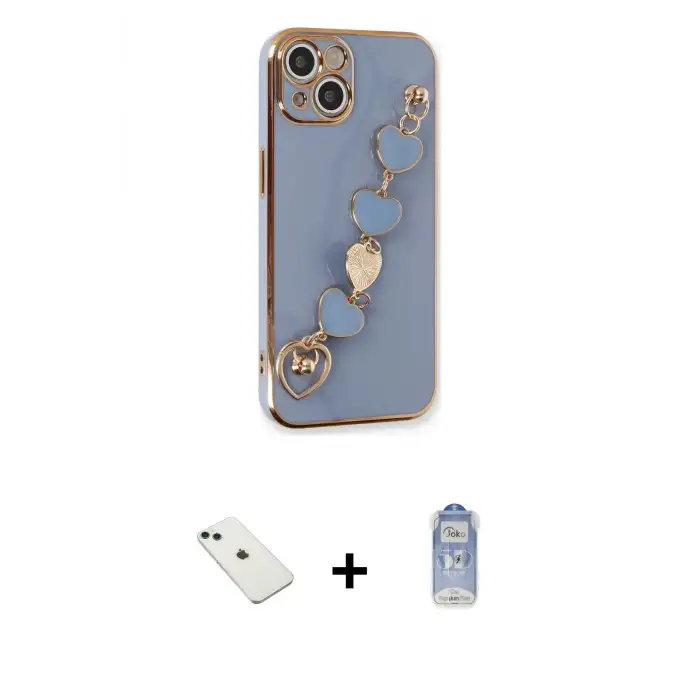 ieg™ iPhone 14 Kılıf Nova Işık Prime - Siyah Joko Magic 5D Cam + Diamond Kamera Lens - YL