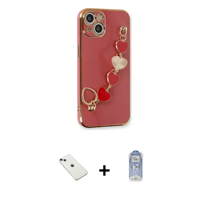 ieg™ iPhone 14 Kılıf Nova Işık Prime - Siyah Joko Magic 5D Cam + Diamond Kamera Lens - YL