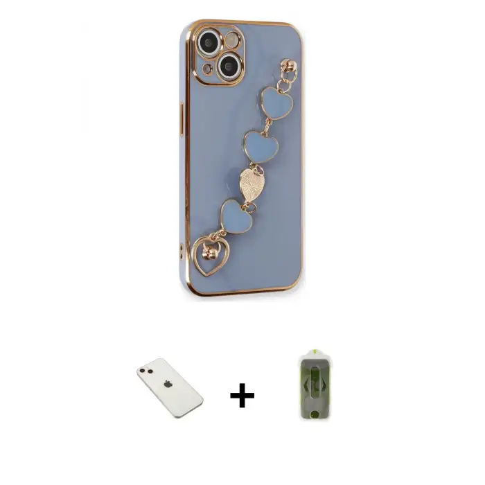 ieg™ iPhone 14 Kılıf Nova Işık Prime - Siyah Joko Magic 5D Hayalet Cam + Diamond Kamera Lens - PE