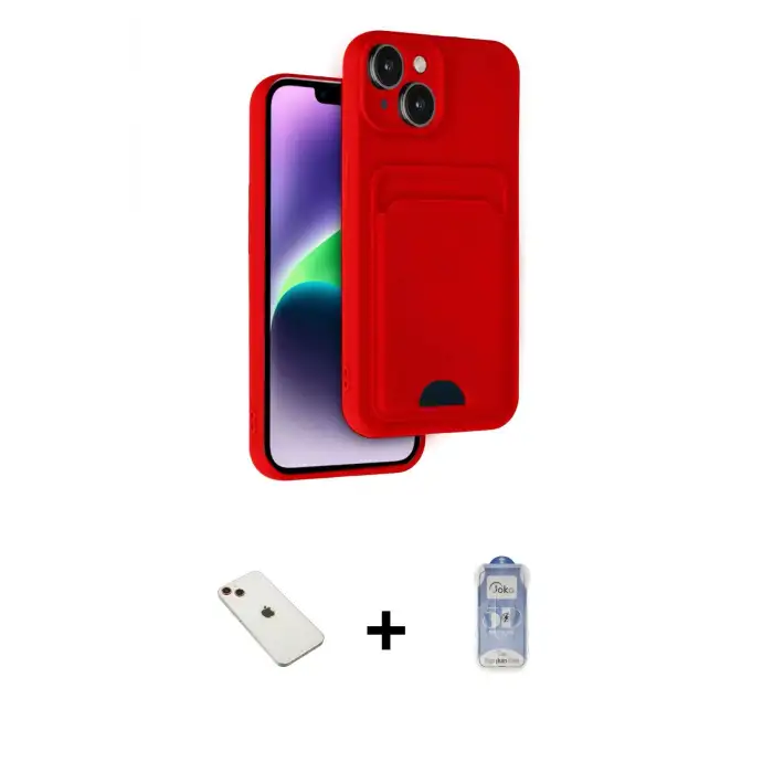 ieg™ iPhone 14 Kılıf Vadi Çizgi Prime - Siyah Joko Magic 5D Cam + Diamond Kamera Lens - KI