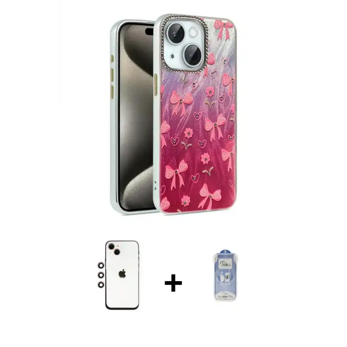 ieg™ iPhone 14 Kılıf Zirve Modern Prime - Siyah Joko Magic 5D Cam + Shine Kamera Lens - GI