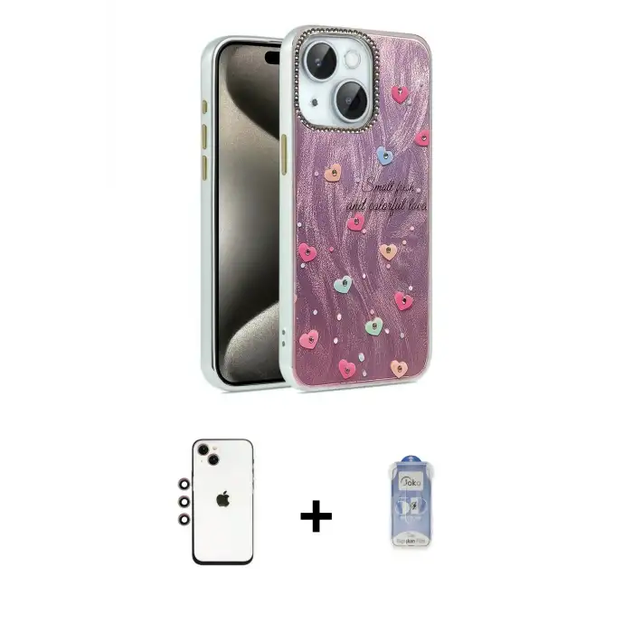 ieg™ iPhone 14 Kılıf Zirve Modern Prime - Siyah Joko Magic 5D Cam + Shine Kamera Lens - GI