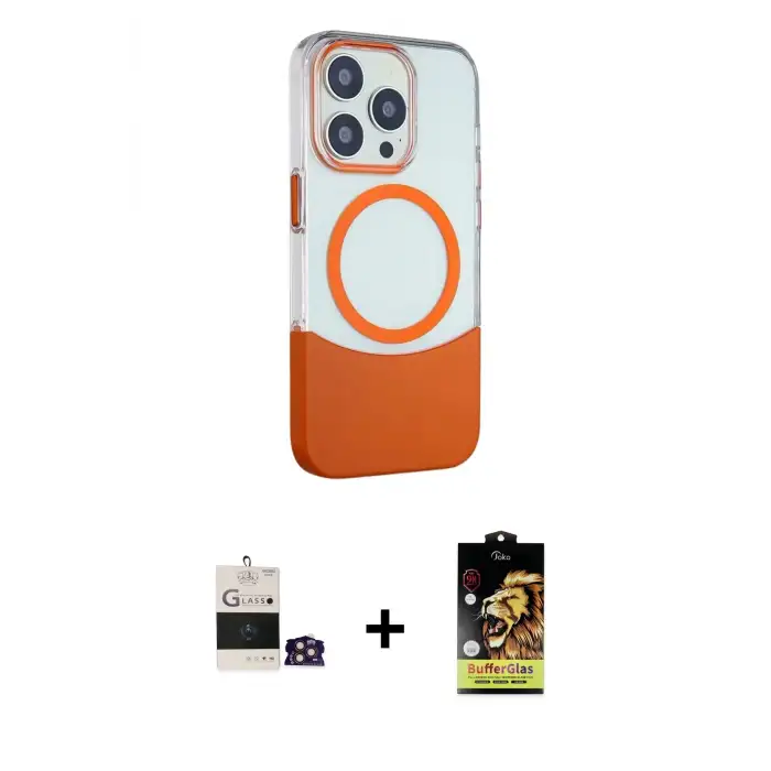 ieg™ iPhone 14 Pro Max Kılıf Çekirdek Asil Özel Seri - Siyah Buffer Cam Ekran Koruyucu + Bilvis Titan Kamera Lens - GD