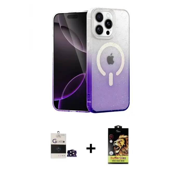 ieg™ iPhone 14 Pro Max Kılıf Eksen Minimal Özel Seri - Siyah Buffer Cam Ekran Koruyucu + Bilvis Titan Kamera Lens - SH