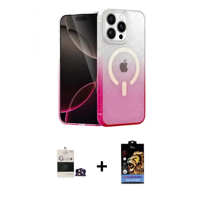 ieg™ iPhone 14 Pro Max Kılıf Eksen Minimal Özel Seri - Siyah Buffer Hayalet Cam Ekran Koruyucu + Bilvis Titan Kamera Lens - GD