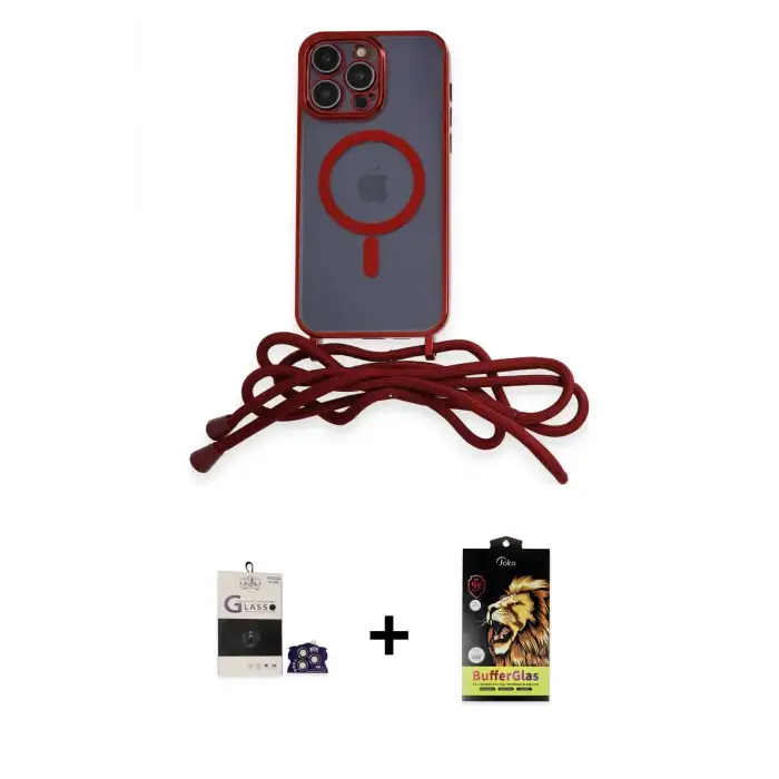 ieg™ iPhone 14 Pro Max Kılıf Eksen Özel Seri - Siyah Buffer Cam Ekran Koruyucu + Bilvis Titan Kamera Lens - GS