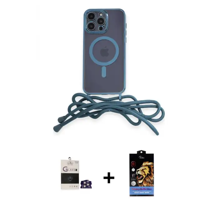 ieg™ iPhone 14 Pro Max Kılıf Eksen Özel Seri - Siyah Buffer Hayalet Cam Ekran Koruyucu + Bilvis Titan Kamera Lens - GS