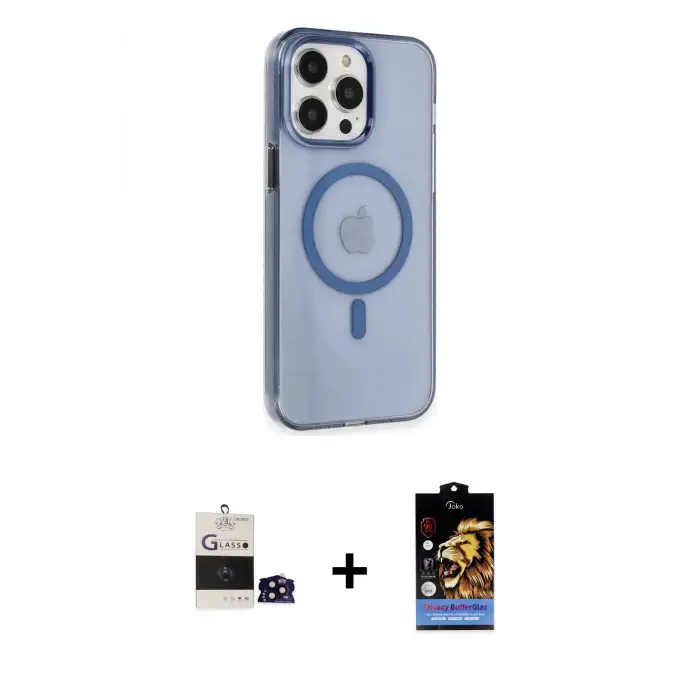 ieg™ iPhone 14 Pro Max Kılıf Kıvılcım Asil Özel Seri - Siyah Buffer Hayalet Cam Ekran Koruyucu + Bilvis Titan Kamera Lens - SH