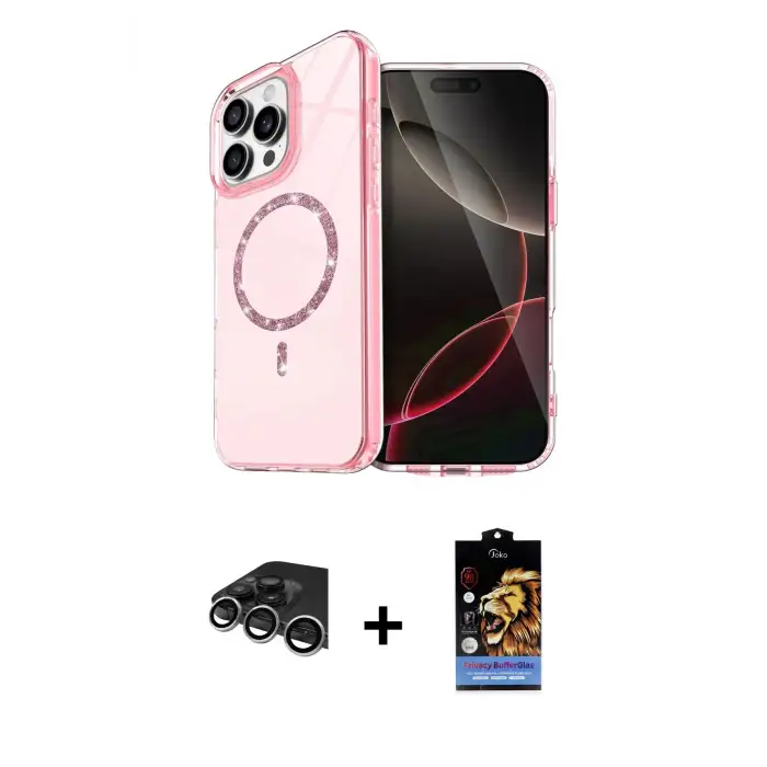 ieg™ iPhone 14 Pro Max Kılıf Kıvılcım Form Prime - Siyah Buffer Hayalet Cam Ekran Koruyucu + Raze Metal Kamera Lens - GS