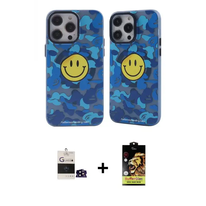 ieg™ iPhone 14 Pro Max Kılıf Nova Doku Koleksiyonu - Siyah Buffer Cam Ekran Koruyucu + Bilvis Titan Kamera Lens - SH