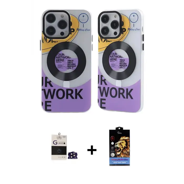 ieg™ iPhone 14 Pro Max Kılıf Nova Doku Koleksiyonu - Siyah Buffer Hayalet Cam Ekran Koruyucu + Bilvis Titan Kamera Lens - DNMR