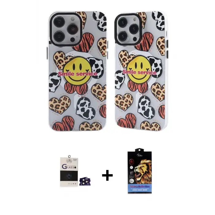ieg™ iPhone 14 Pro Max Kılıf Nova Doku Koleksiyonu - Siyah Buffer Hayalet Cam Ekran Koruyucu + Bilvis Titan Kamera Lens - DNMR