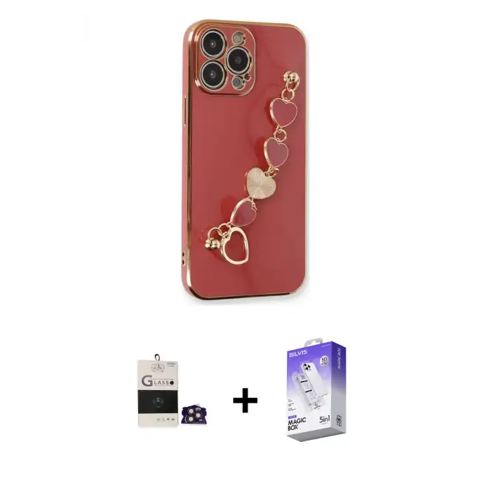 ieg™ iPhone 14 Pro Max Kılıf Nova Işık Prime - Siyah Bilvis 5in1 3D Magic Cam Ekran Koruyucu + Bilvis Titan Kamera Lens - GD