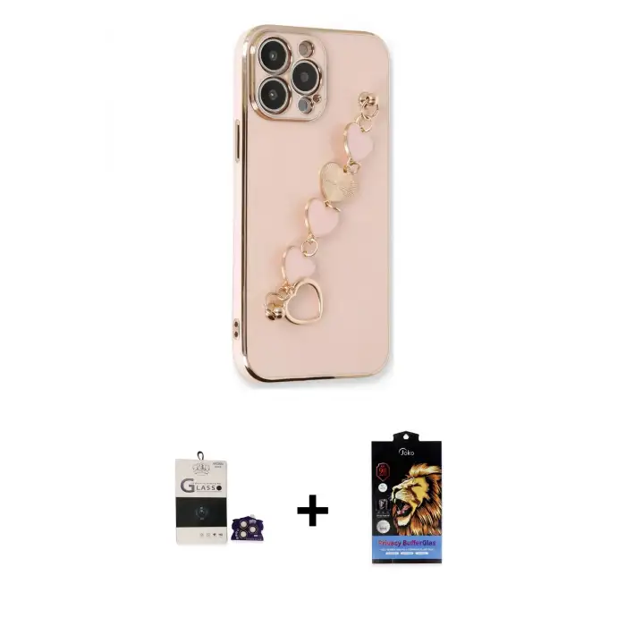 ieg™ iPhone 14 Pro Max Kılıf Nova Işık Prime - Siyah Buffer Hayalet Cam Ekran Koruyucu + Bilvis Titan Kamera Lens - GD