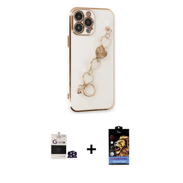 ieg™ iPhone 14 Pro Max Kılıf Nova Işık Prime - Siyah Buffer Hayalet Cam Ekran Koruyucu + Bilvis Titan Kamera Lens - DNMR
