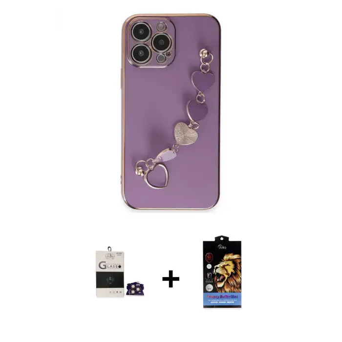 ieg™ iPhone 14 Pro Max Kılıf Nova Işık Prime - Siyah Buffer Hayalet Cam Ekran Koruyucu + Bilvis Titan Kamera Lens - GD