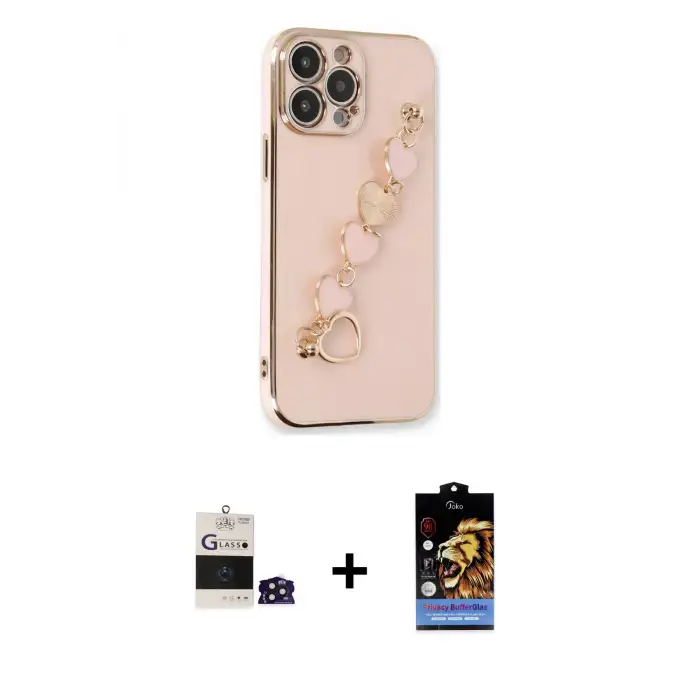 ieg™ iPhone 14 Pro Max Kılıf Nova Işık Prime - Siyah Buffer Hayalet Cam Ekran Koruyucu + Bilvis Titan Kamera Lens - DNMR