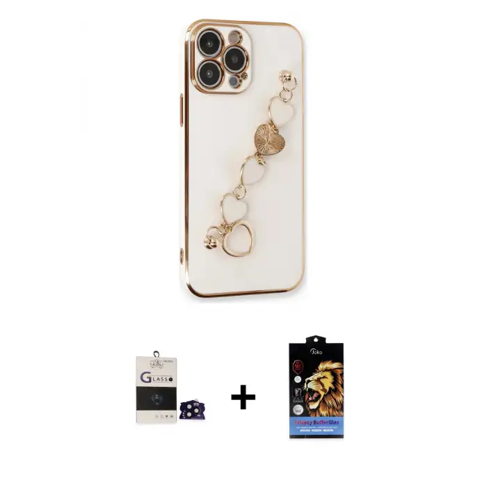 ieg™ iPhone 14 Pro Max Kılıf Nova Işık Prime - Siyah Buffer Hayalet Cam Ekran Koruyucu + Bilvis Titan Kamera Lens - SH
